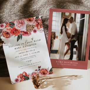 LYRA Bohemian Fall Floral Baby Shower Invitation
