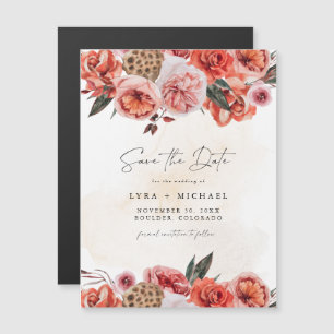 LYRA Bohemian Fall Floral Save the Date Magnet