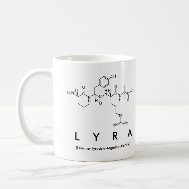 Lyra peptide name mug (Left)