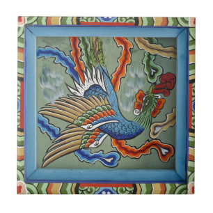 Lyre Bird Oriental Mural Ceramics Tile
