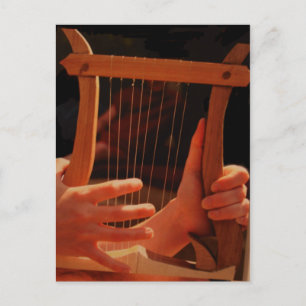 lyre postcard