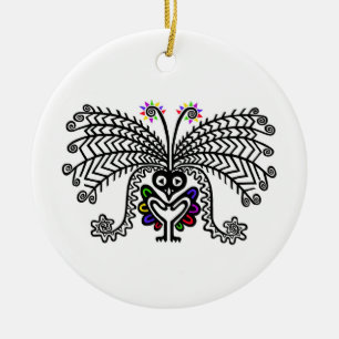 Lyrebird - ceramic ornament