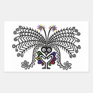 Lyrebird - rectangular sticker
