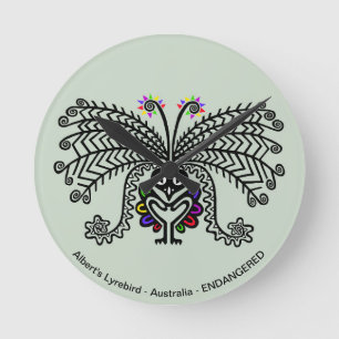 Lyrebird - round clock