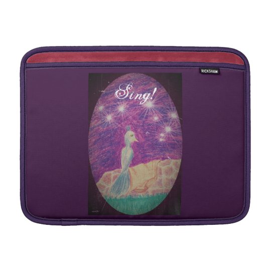 Lyric Fantasy Nightingale Choose Background Colour MacBook Sleeve