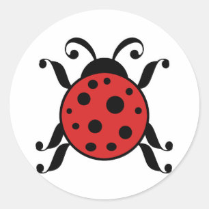 Lyrical Ladybug Classic Round Sticker