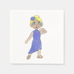 Lyrical Modern Dancer Dance Teacher Recital Purple Napkin