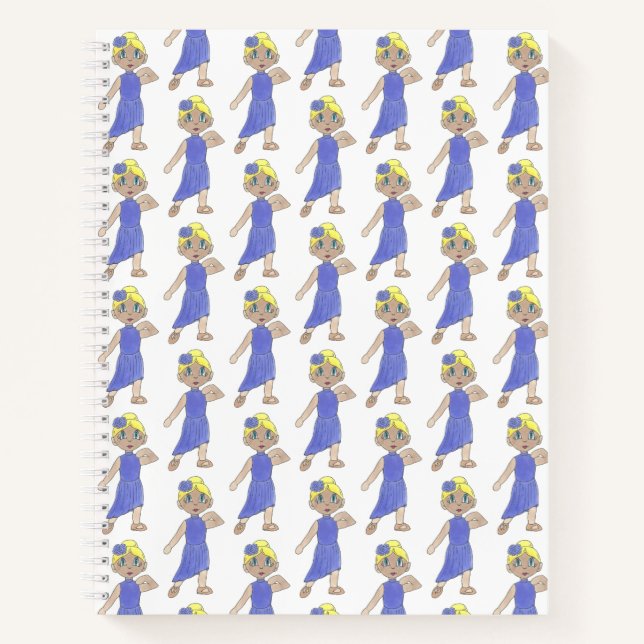 Lyrical Purple Costume Modern Dancer Teacher Gift Notebook (Front)