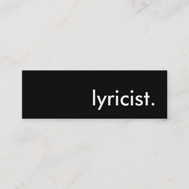 lyricist. mini business card (Front)
