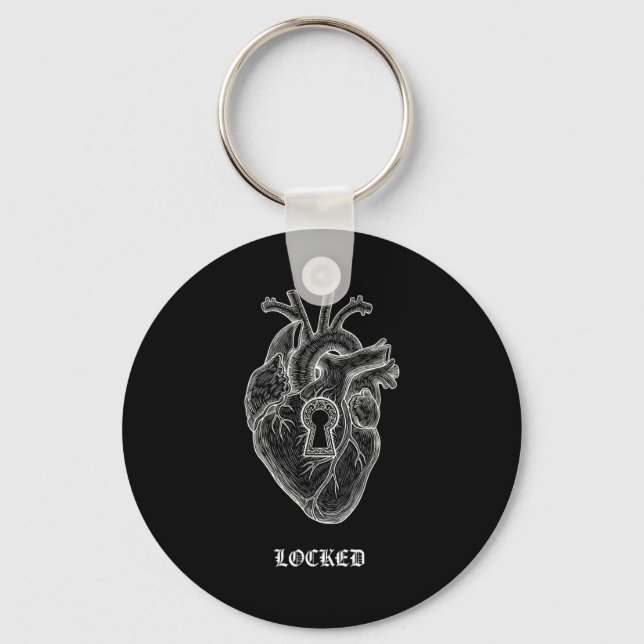 Lyriclyfe-long Sleeve Shirt-achy Breaky Heart-lock Key Ring (Front)
