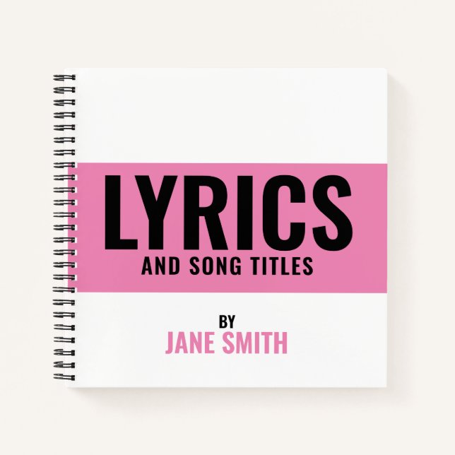 Lyrics Notebook (Front)