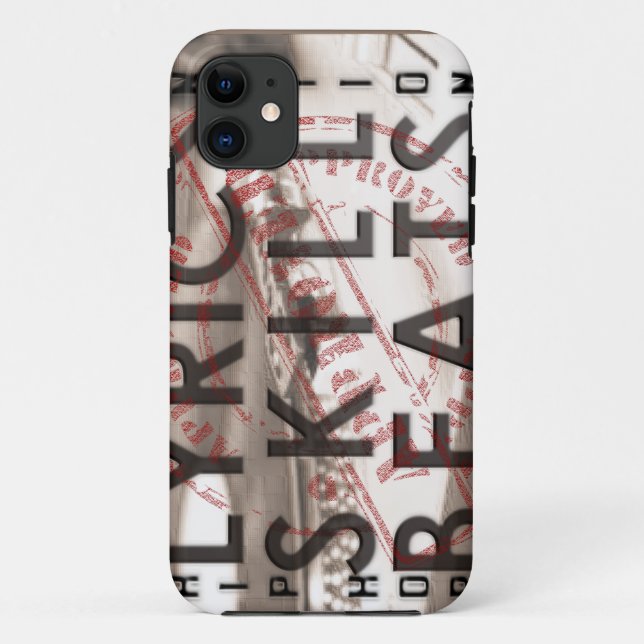 LYRICS SKILL BEATS hip hop Case-Mate iPhone Case (Back)