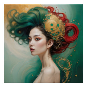 “Lyrielle” - The Green-Gold Empress Poster