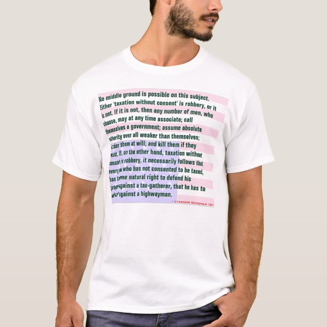 - Lysander Spooner Quotes - 1867 T-Shirt (Front)