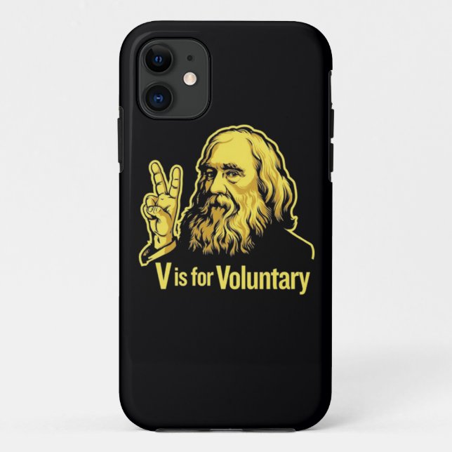 Lysandor Spooner Peace Sign Case-Mate iPhone Case (Back)