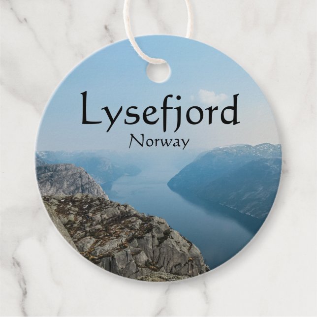 Lysefjord Norway Favour Tags (Front)