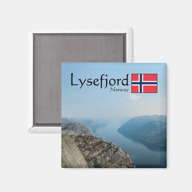 Lysefjord Norway Magnet (Front/Back)
