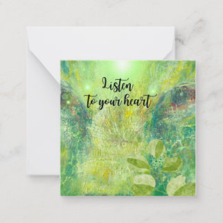 Lyssna på ditt hjärta.  card