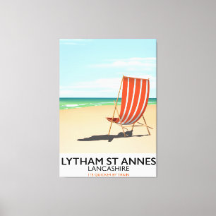 Lytham St Annes Lancashire seaside poster Canvas Print