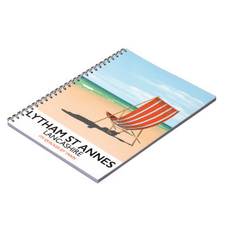 Lytham St Annes Lancashire seaside poster Notebook