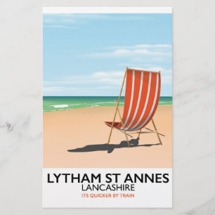 Lytham St Annes Lancashire seaside poster Stationery