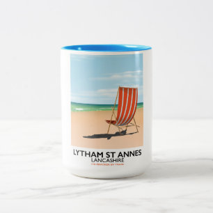 Lytham St Annes Lancashire seaside poster Two-Tone Coffee Mug