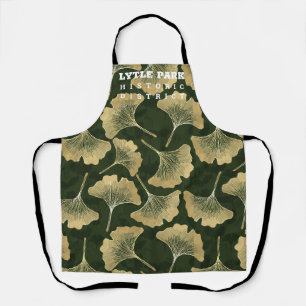 Lytle Park - Gold Ginko Over Print Apron Sm Med Lg