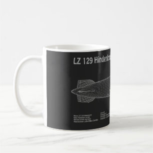 LZ 129 Hindenburg - Airship Blueprint Plans PD Coffee Mug