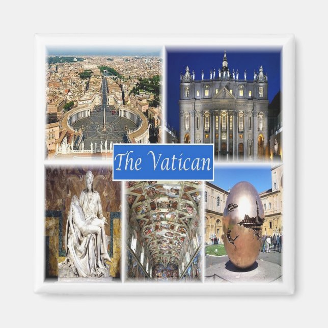 LZO004 THE VATICAN, Lazio, Italy, Fridge Magnet (Front)
