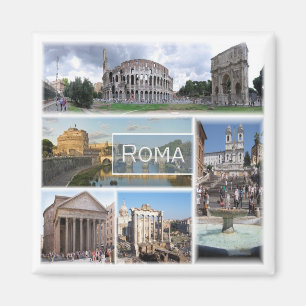 LZO006 ROME, Mosaic, Lazio, Italy, Fridge Magnet