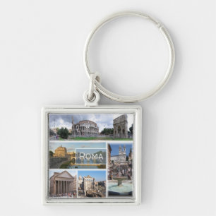 LZO006 ROME, Mosaic, Lazio, Italy, Key Ring