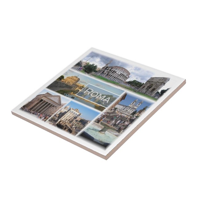 LZO006 ROME, Mosaic, Lazio, Italy, Tile (Side)