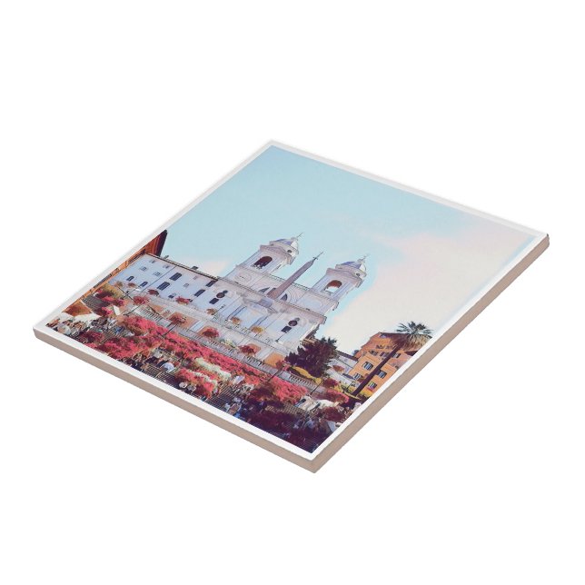 LZO007 PIAZZA DI SPAGNA, ROME, Italy, Tile (Side)