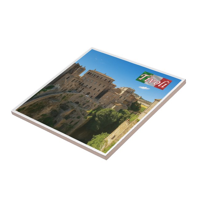 LZO009 TIVOLI , Old Town, Lazio, Italy, Tile (Side)