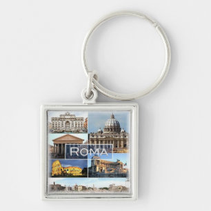 LZO010 mosaic of ROME, Lazio, Italy, Key Ring