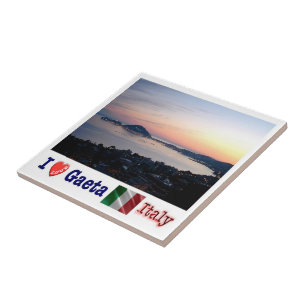LZO011 GAETA Gulf, I Love, Italy, Tile