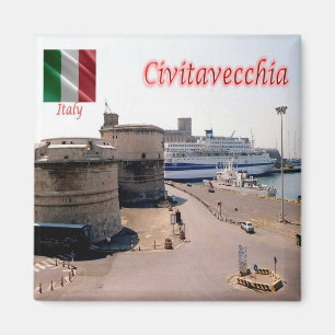 LZO014 CIVITAVECCHIA, Forte Michelangelo, Port,   Magnet