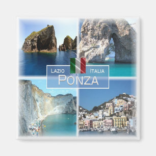 LZO018 PONZA - Mosaic - Lazio - Italy - Fridge Magnet