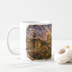 LZO01B mosaic of ROME, Lazio, Italy, Coffee Mug