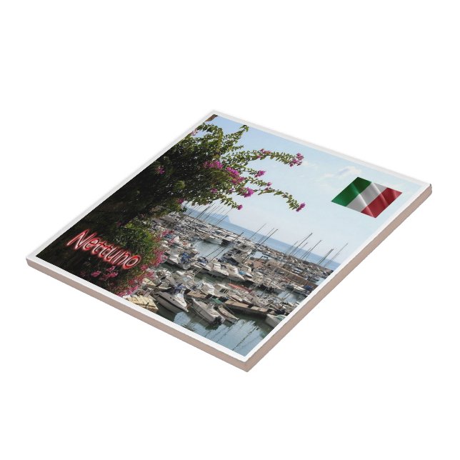 LZO024 NETTUNO Port, Lazio, Italy, Tile (Side)