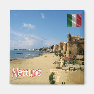 LZO027 NETTUNO Coast, Lazio, Italy, Fridge Magnet