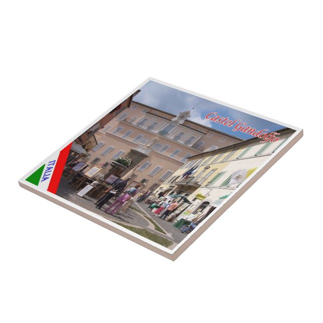 LZO028 CASTEL GANDOLFO, Papal Palace, Tile (Side)