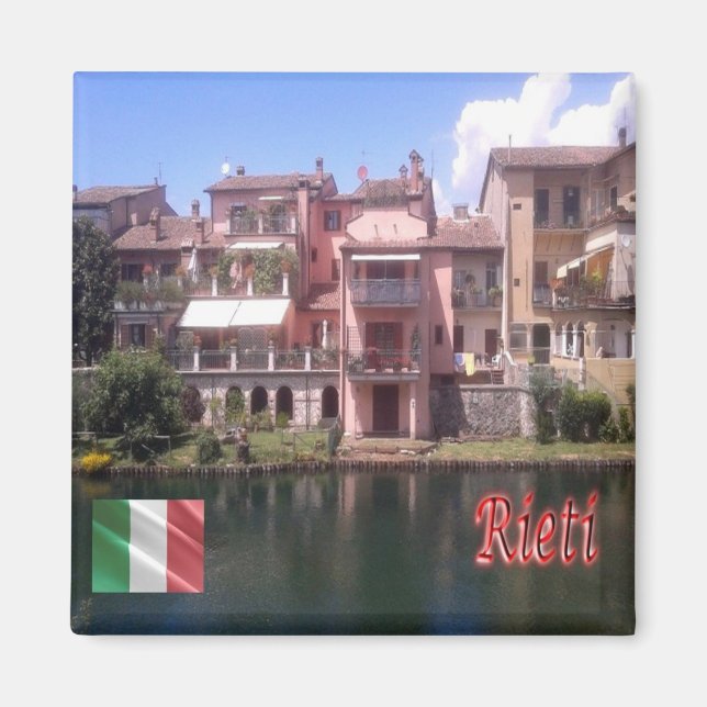 LZO035 RIETI  Houses of Rione Saint Lucia, Fridge Magnet (Front)
