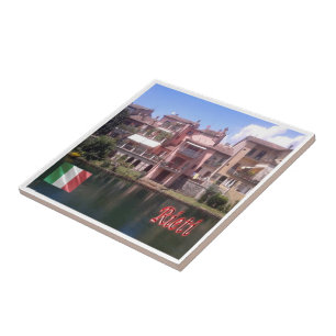 LZO035 RIETI  Houses of Rione Saint Lucia, Tile