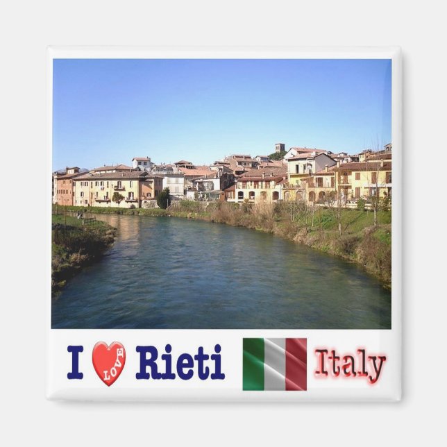 LZO036 RIETI I Love, River Velino, Italy, Fridge Magnet (Front)