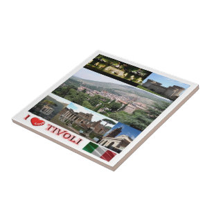 LZO037 TIVOLI I Love, Lazio, Italy, Tile