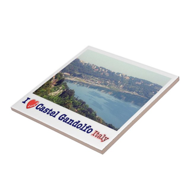 LZO038 CASTEL GANDOLFO I Love, Lazio, Tile (Side)