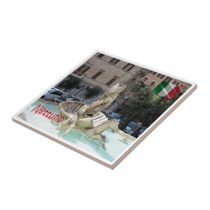 LZO043 NETTUNO, Fountain, Italy, Tile