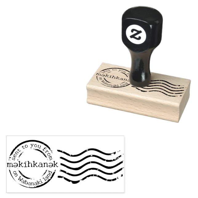 məkíhkanək (Portland, Maine) Postmark Rubber Stamp (Stamped)