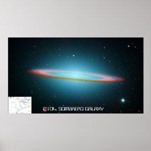M104 Sombrero GaIaxy - poster
